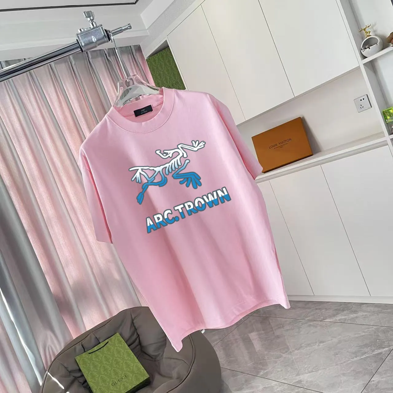 ARC'TERYX* 2025 New Arrival logo t g Same Style Size：S M L XL XXL ：Black White Pink Gray